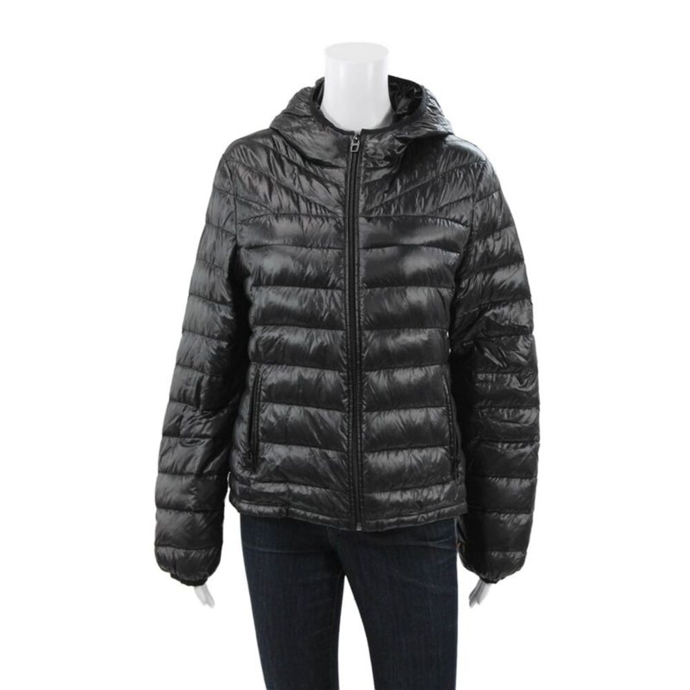 Miss Sixty Womens Puffer Jacket Black Nylon Zip Size L